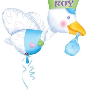 Pallone Foil Multi Balloon Cicogna per nascita bimbo