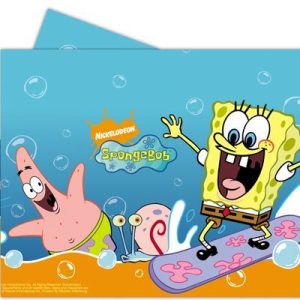 TOVAGLIA DI PLASTICA PER FESTA SPONGEBOB SURFING